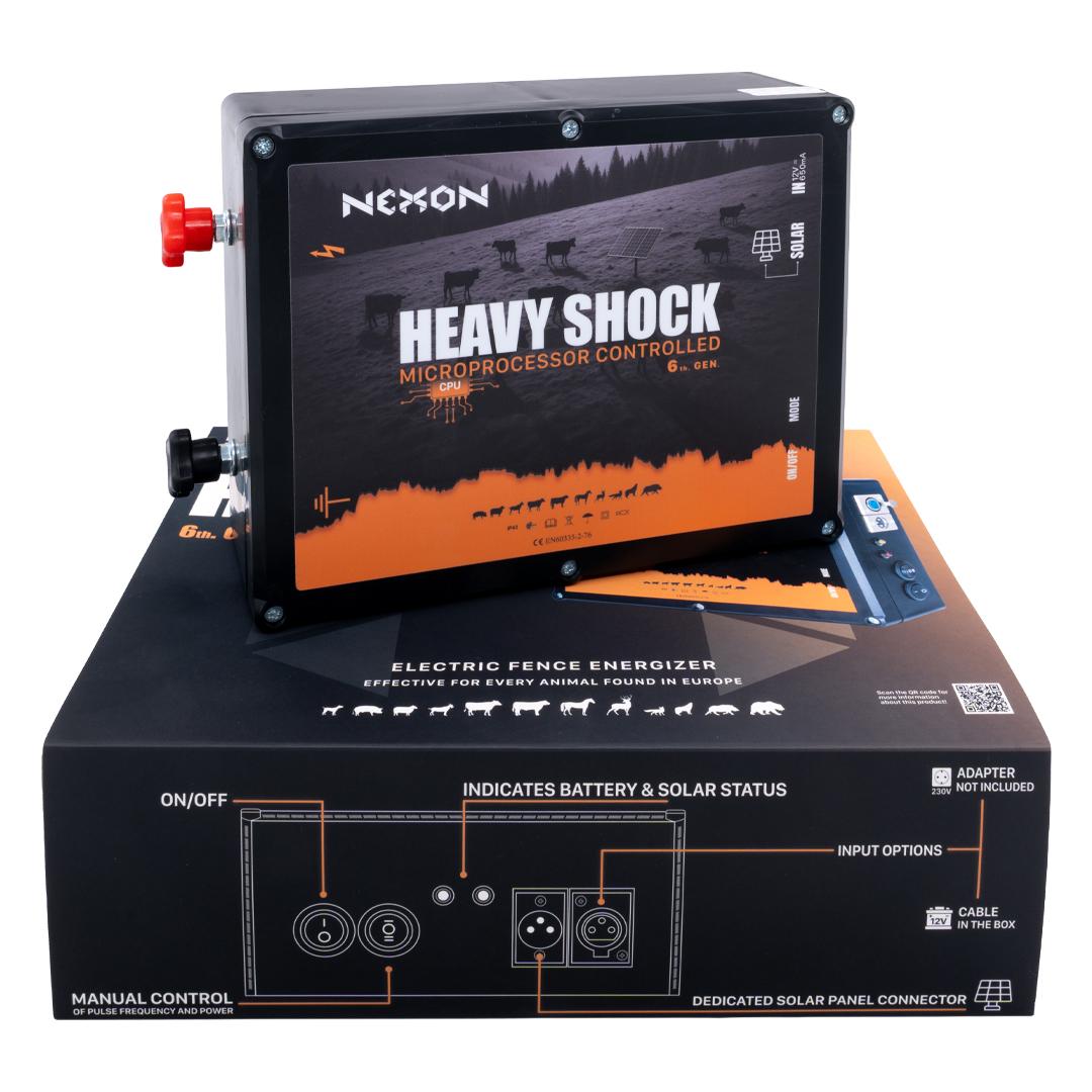 Villanypásztor csomag NEXON HeavyShock PRO 2.5J, Napelemes, Zsinór 500m, 180kg