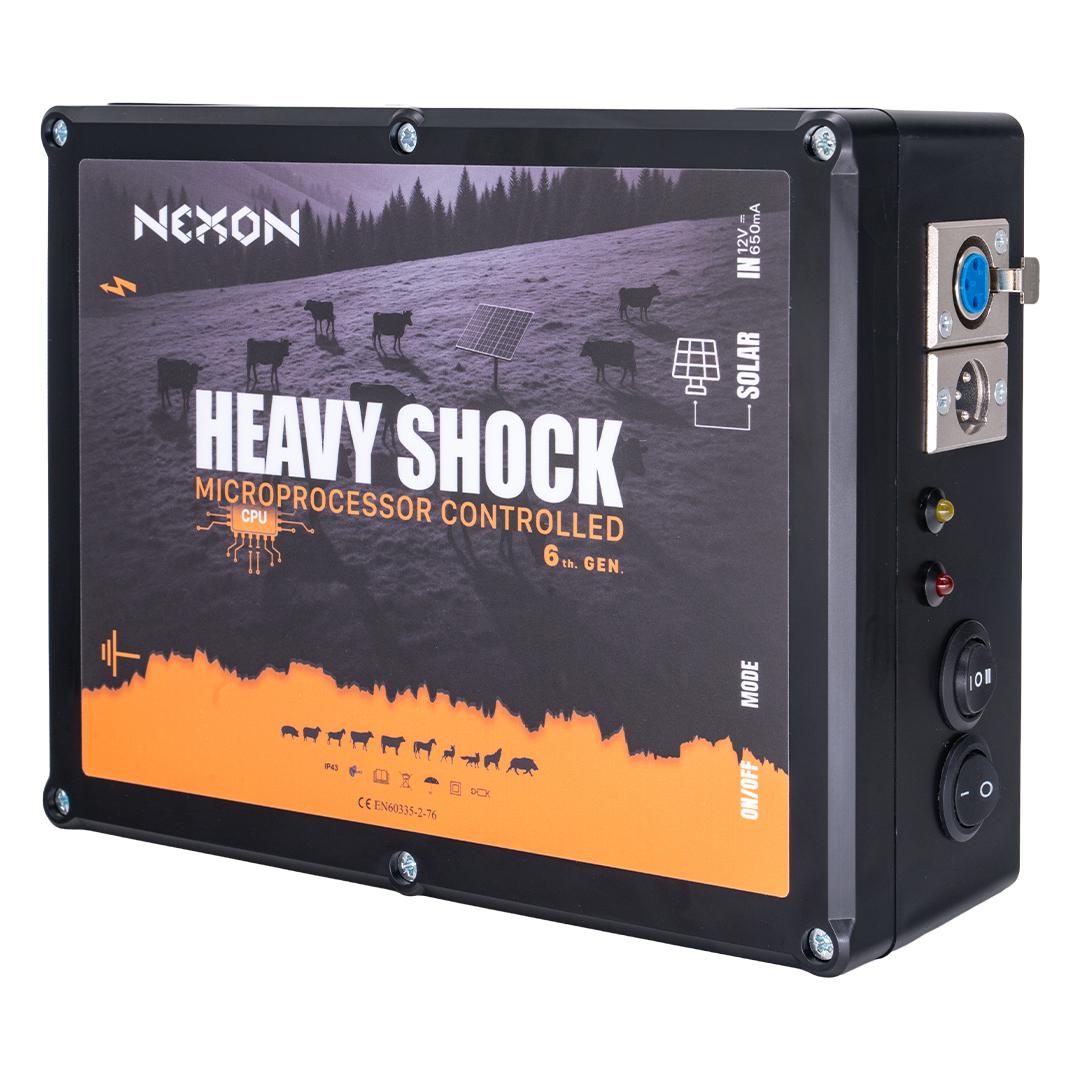 Kit gard electric NEXON HeavyShock PRO 2.5J solar și baterie
