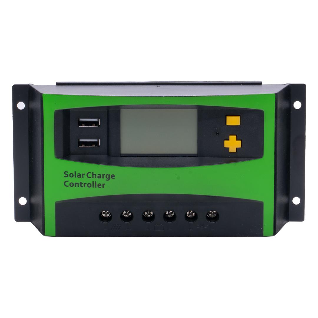 NEXON 30A 12V/24V Solar Charge Controller with Dual USB Ports