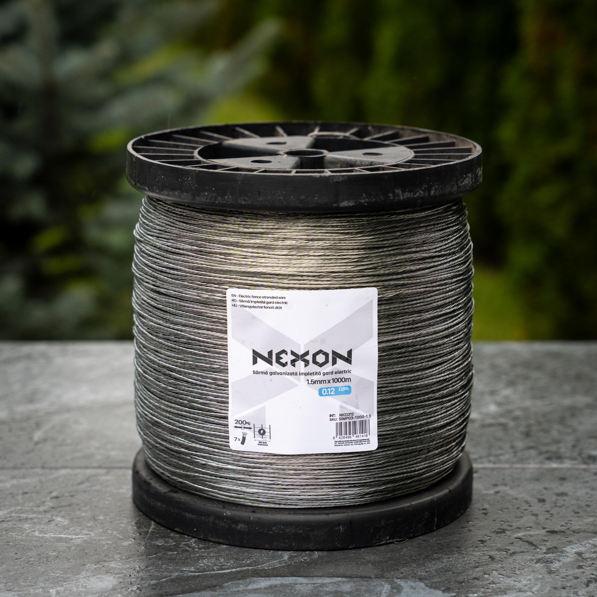 NEXON Horgonyzott drót villanypásztoorhoz 1.5mm, 1000m, 7szál, 200kg