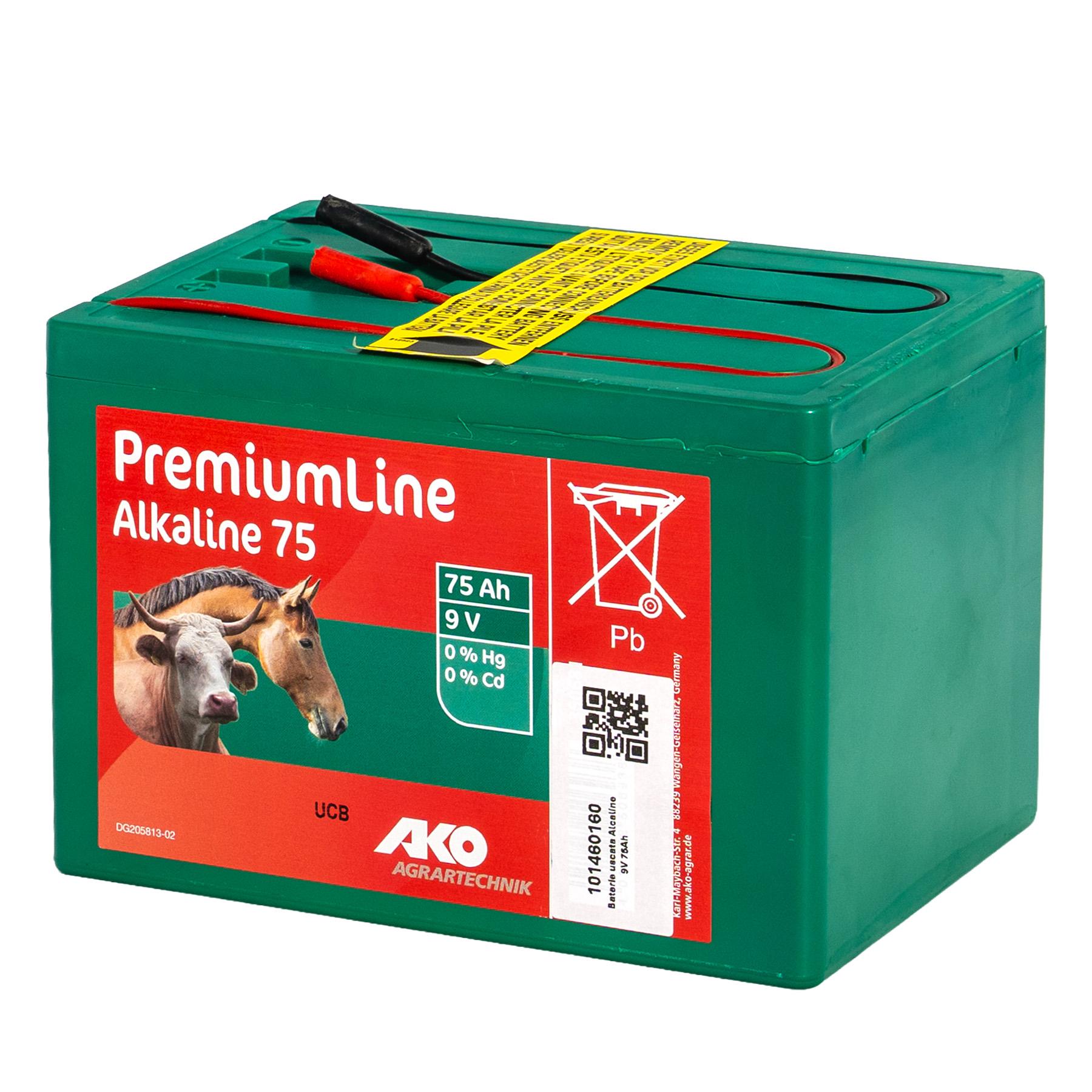 9V 75Ah száraz akkumulátor elektromos kerítéshez Alkaline