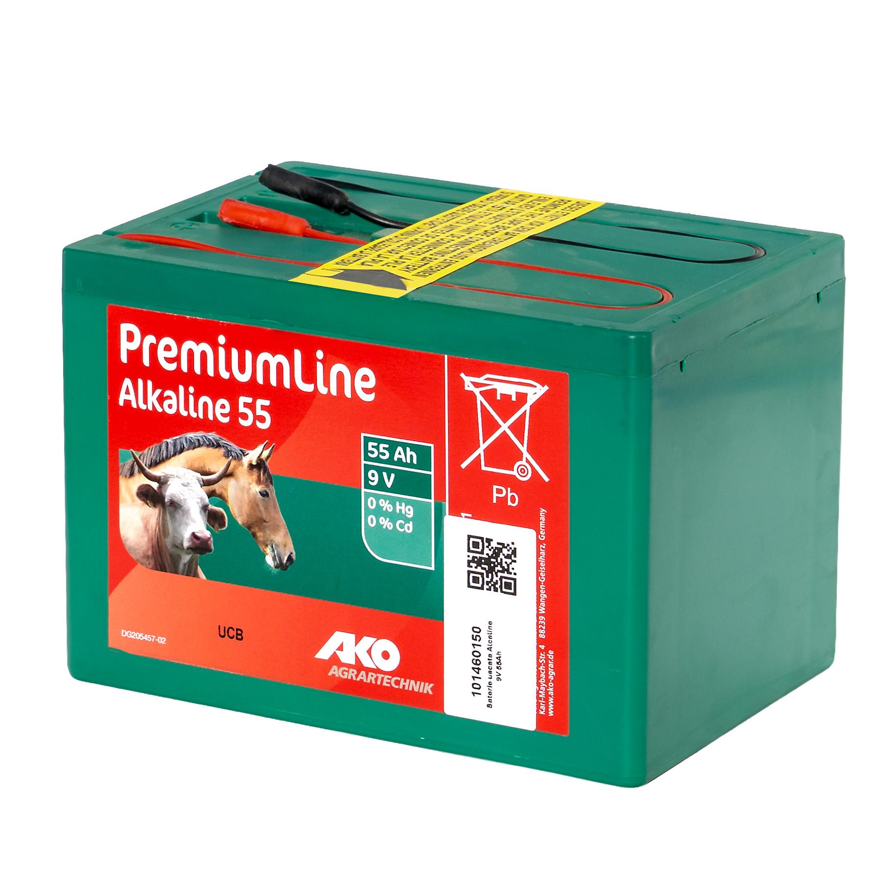 9V 55Ah száraz akkumulátor elektromos kerítéshez Alkaline