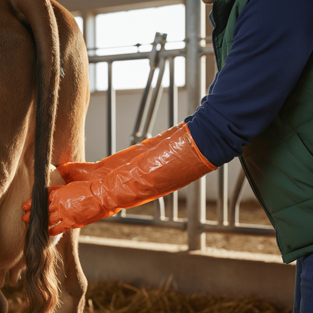 90 cm-es narancssárga védőkesztyű