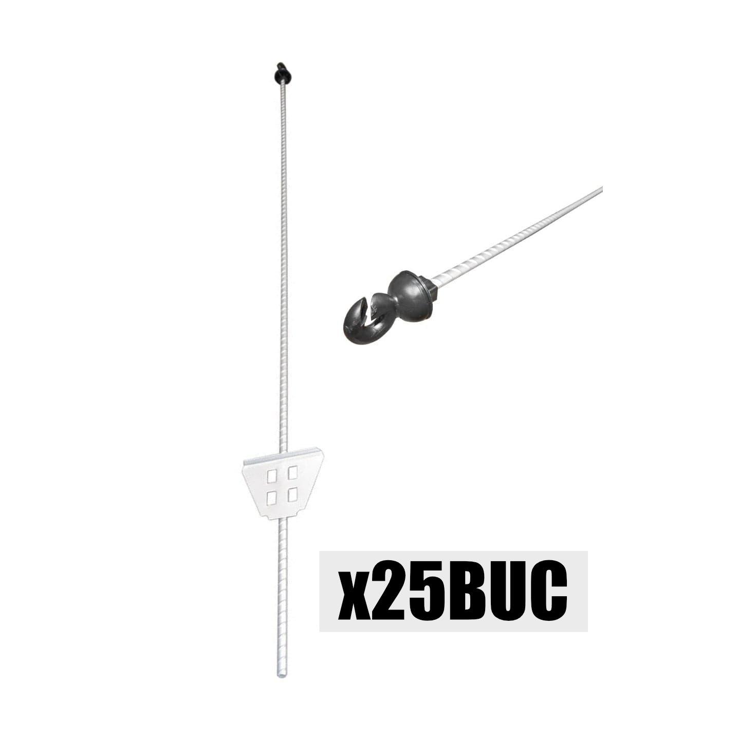 NEXON Metal Posts for Electric Fence, 25 Pieces