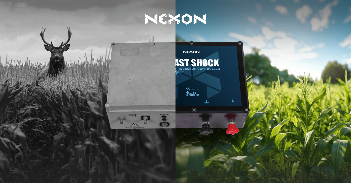 Before and after using a smart electric fence: protecting crops from wildlife damage