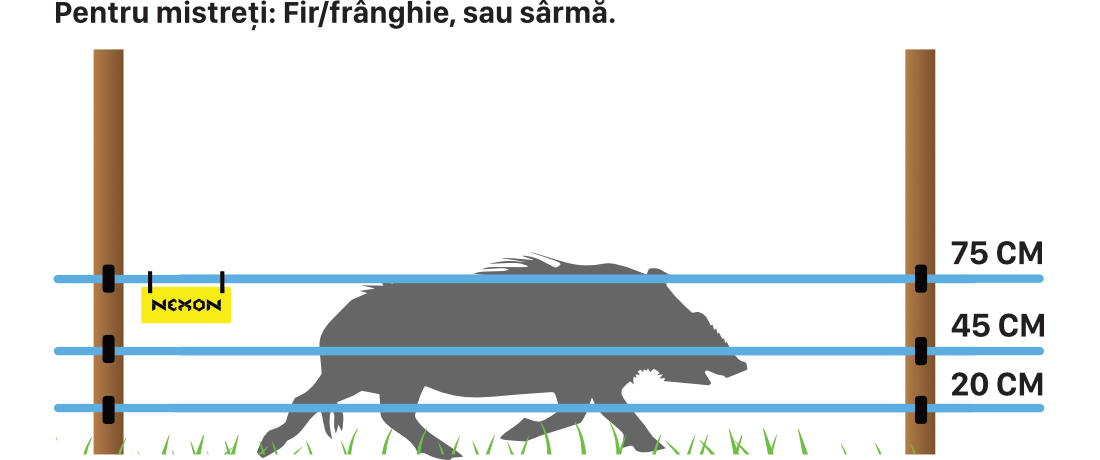 Gard electric pentru mistreți – protecție cu fir, frânghie sau sârmă